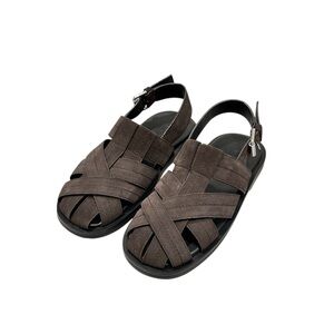 New COS Brown Suede Fisherman Sandals US8 EU40